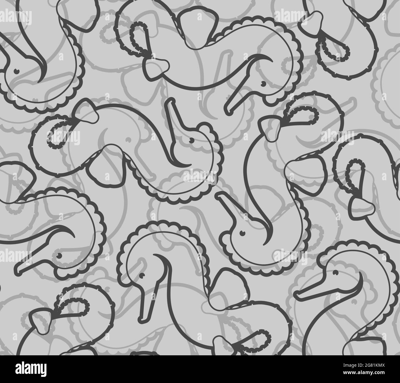 SeaHorse pattern seamless. Sea Horse vector background. Sea animal ...