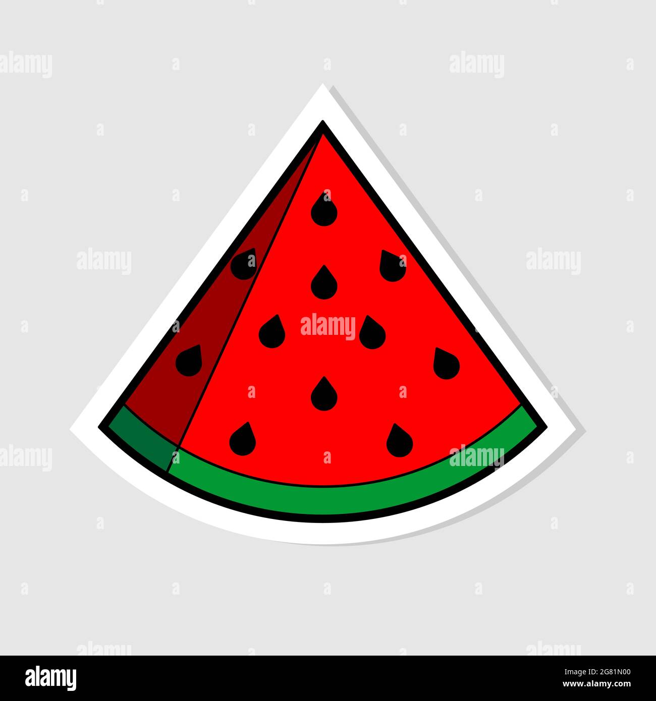 Slice Of Watermelon Isolated Red Melon Vector Illustration Stock Vector Image Art Alamy