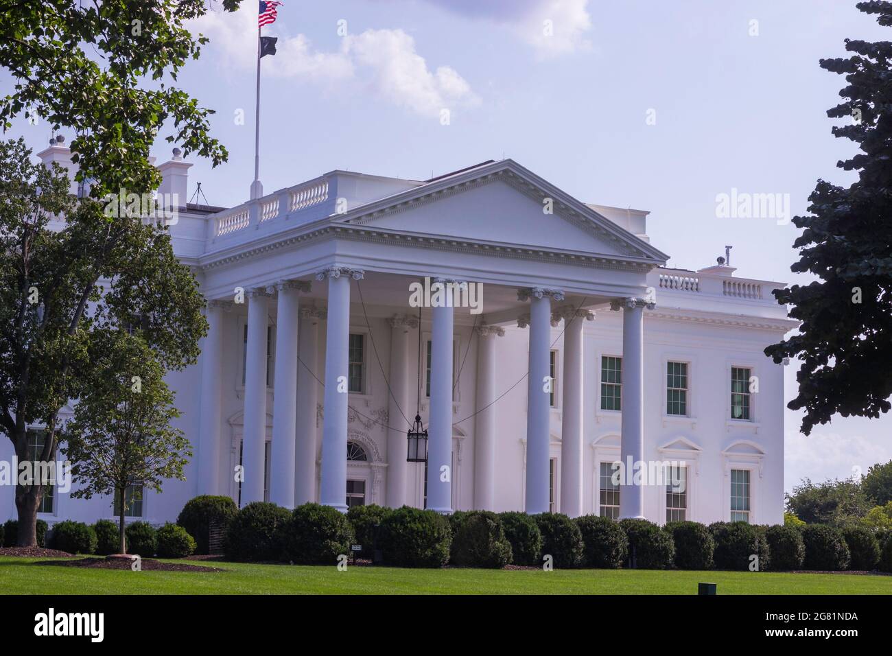 White House as Viewed From Lafayette Park, Washington, District of Columbia Stock Photo