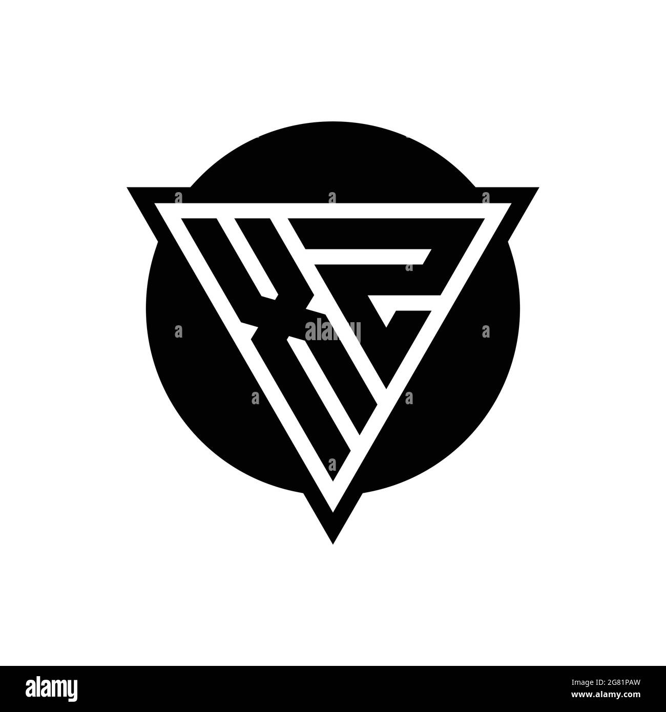 ロコ様ページ ZX logo with negative space triangle and circle shape design