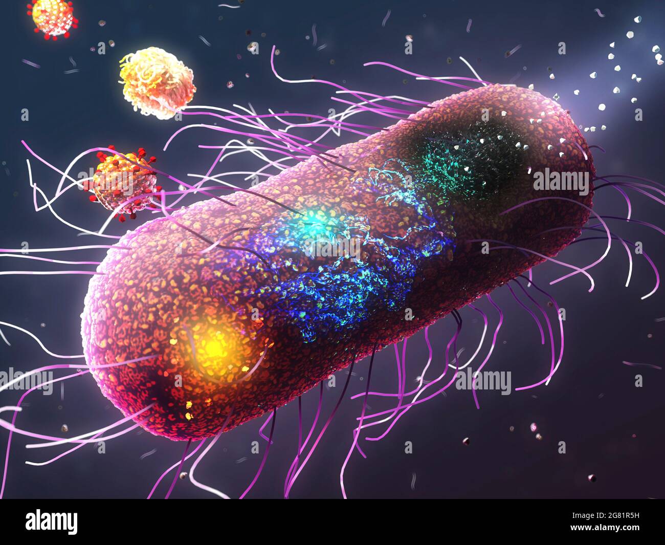 Nanomaterials for antibiotic-resistant bacteria Stock Photo
