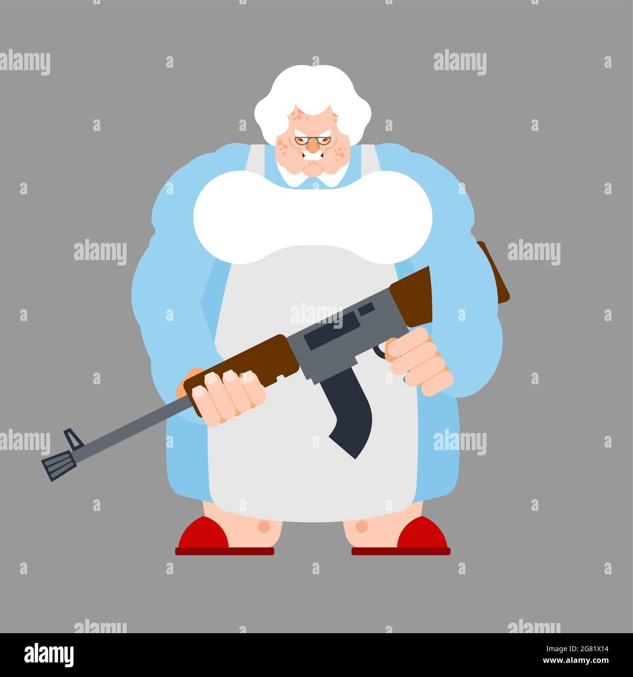 Pensioner gun Stock Vector Images Alamy