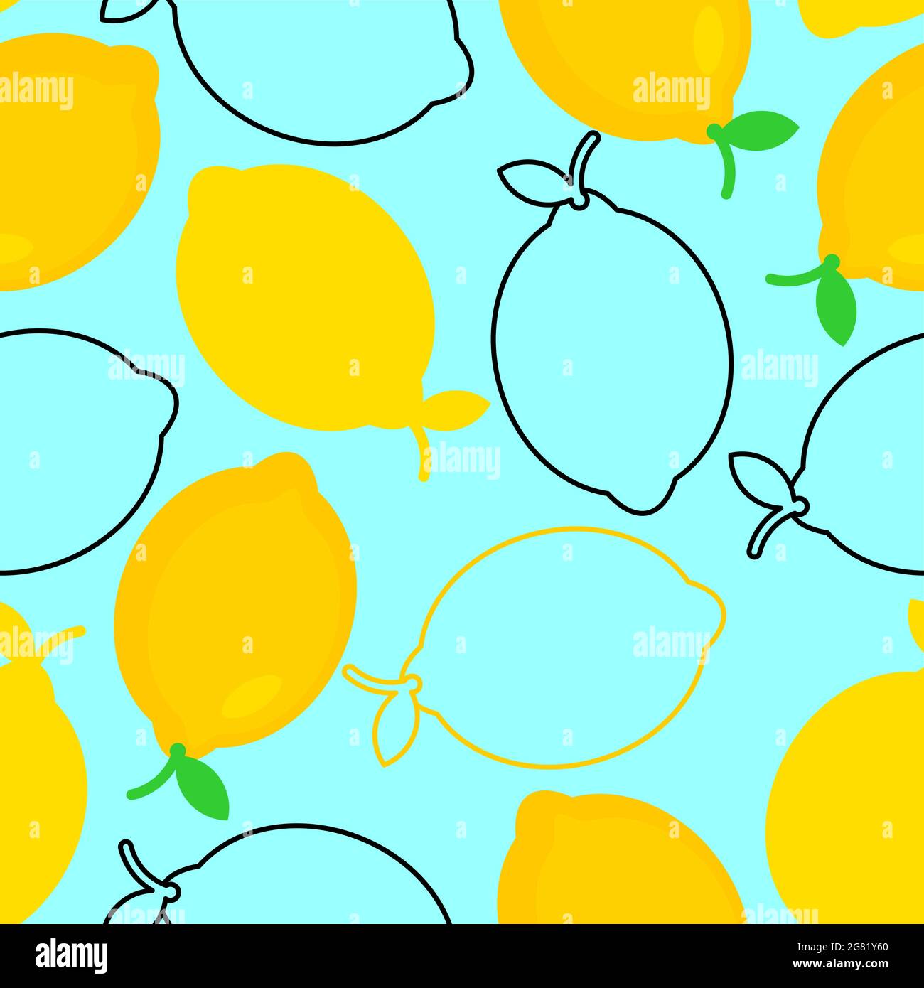 Lemon pattern seamless. Fruit background. Summer texture Stock Vector ...