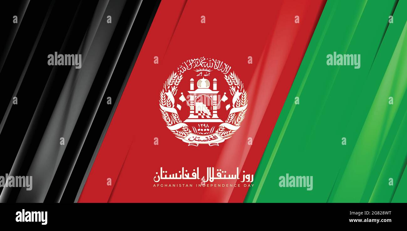 Afghanistan Independence day design with Afghanistan flag background