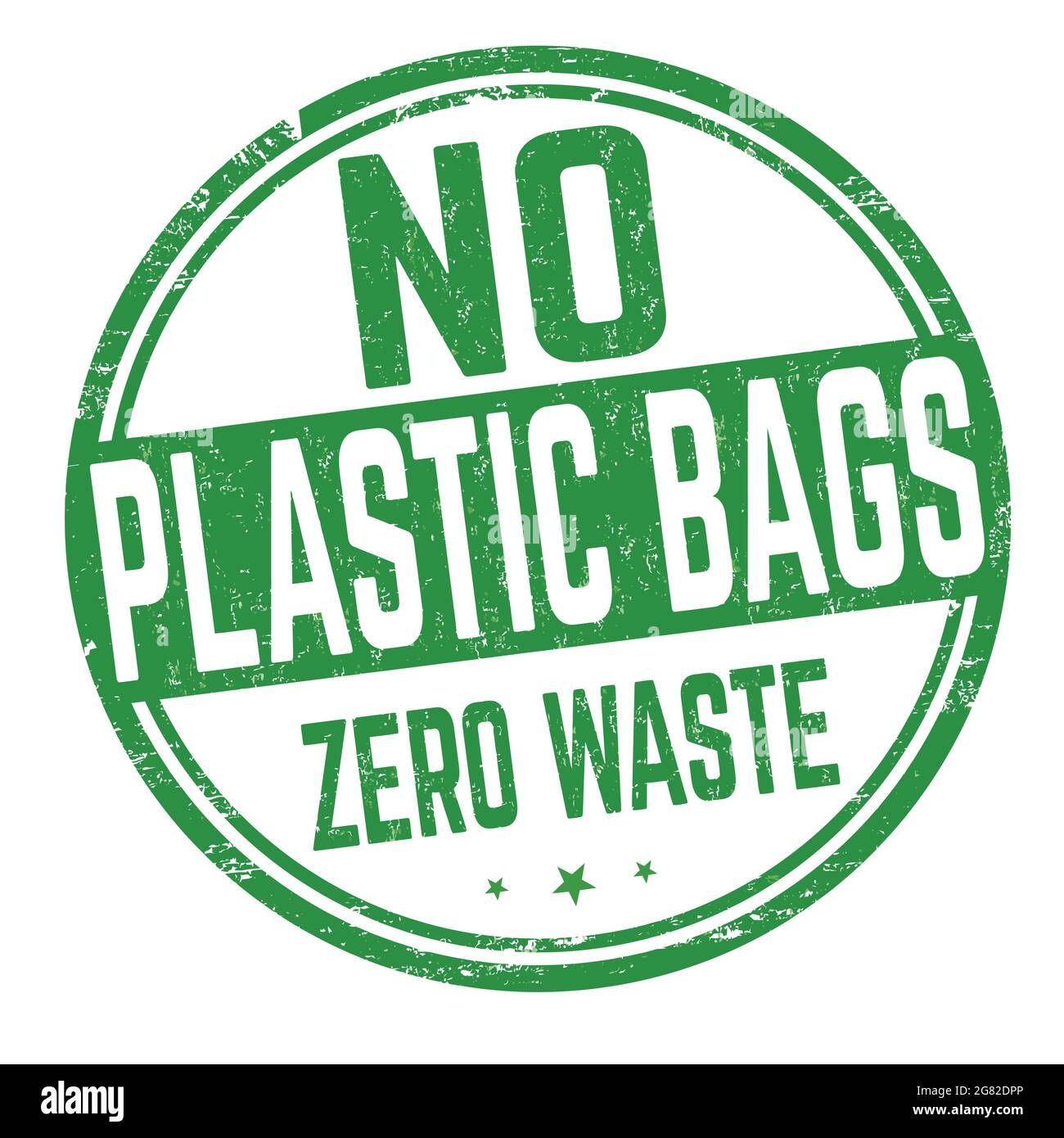 No plastic bags grunge rubber stamp on white background, vector