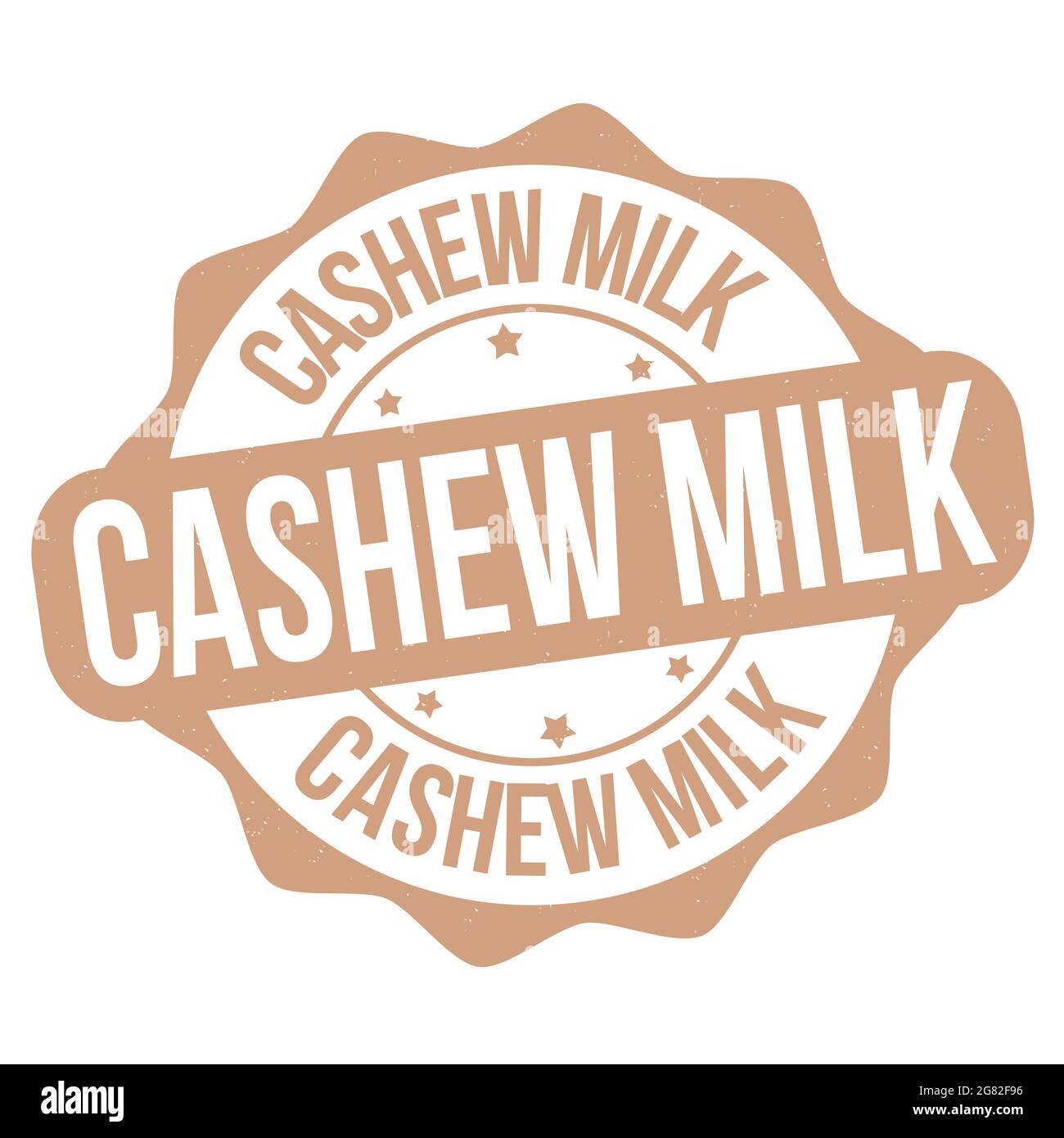 Cashew milk sign or stamp on white background, vector illustration Stock Vector