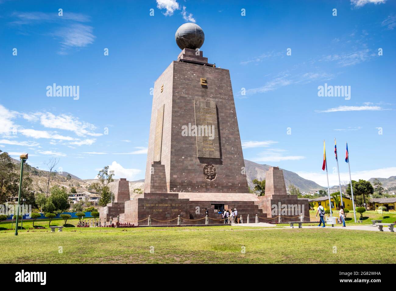 Ecuador. Middle of the World City is a tract of land owned by the prefecture of the province of Pichincha in Ecuador. Stock Photo