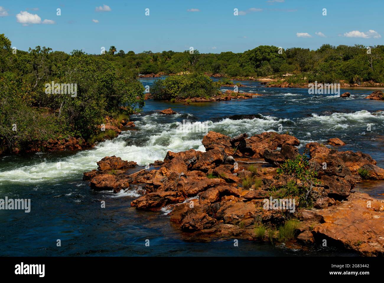 Portable Water From Rever Novo River at Jalapão State Park, one of the only river in the world ...