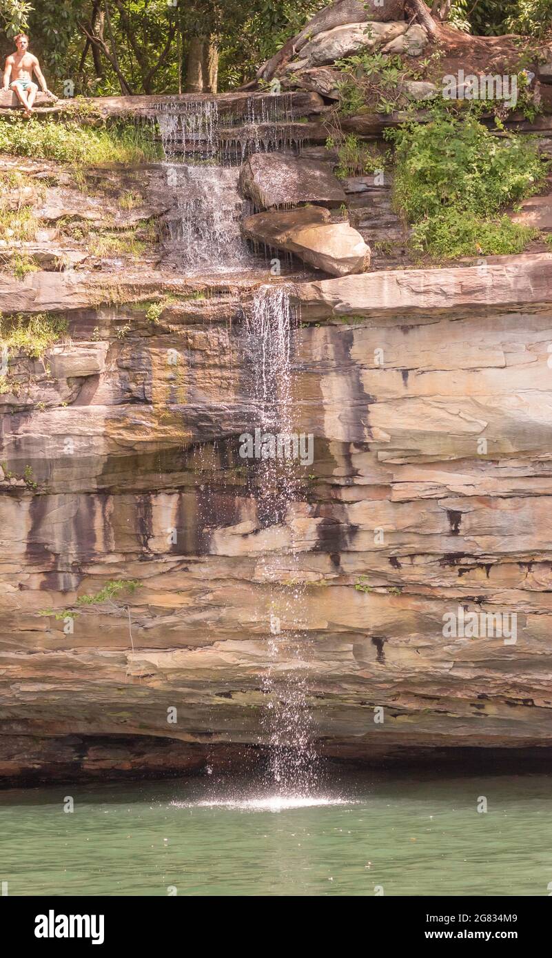 Rock Walls Surrounding Summersville Lake in Summersville, West Virginia