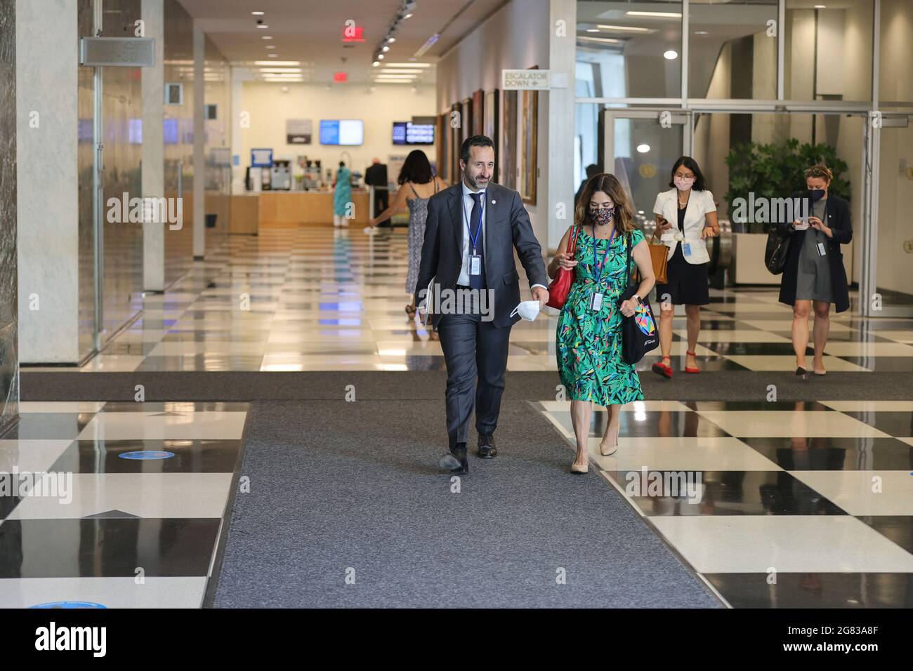 United Nations, New York, USA, July 16, 2021 - Robert Mardini, Director-General of the International Committee of the Red Cross, after his briefing of the Security Council meeting on protection of civilians in armed conflict, with a focus on preserving humanitarian space today at the UN Headquarters in New York City. Photo: Luiz Rampelotto/EuropaNewswire PHOTO CREDIT MANDATORY. Credit: dpa picture alliance/Alamy Live News Stock Photo