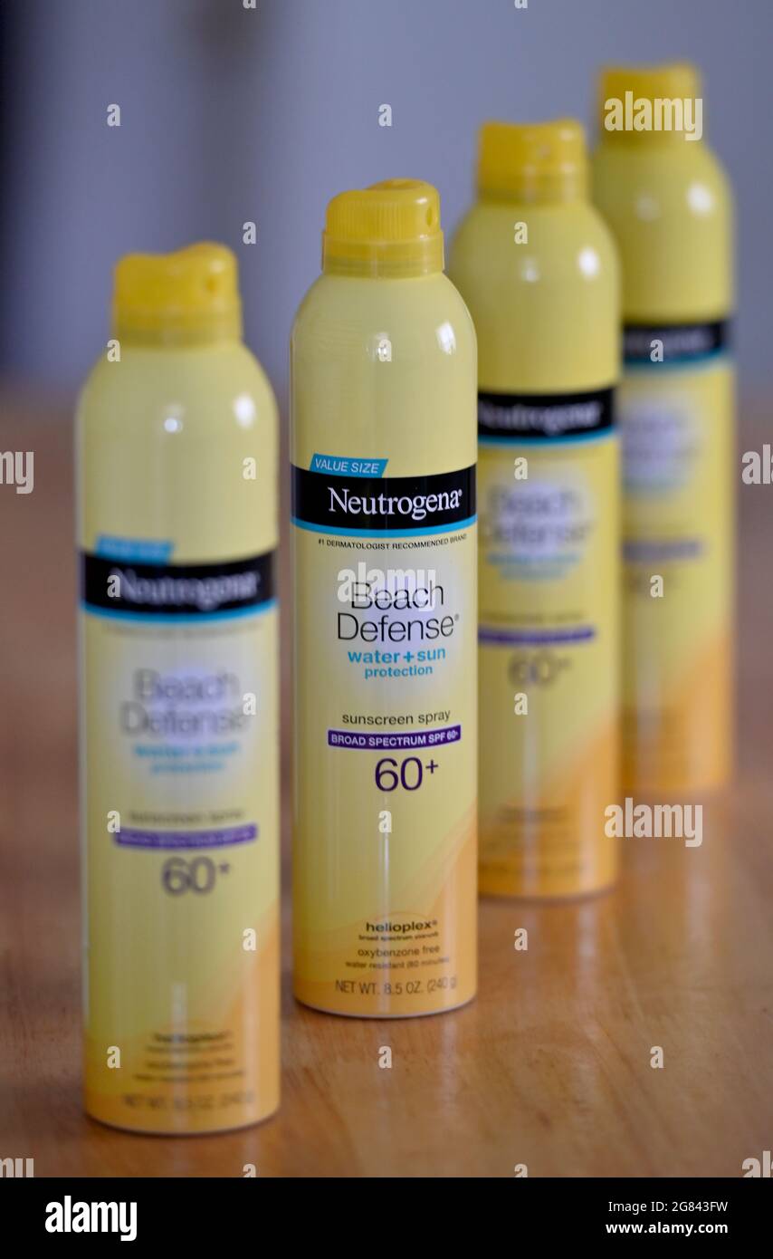 In this photo illustration Johnson & Johnsons Neutrogena Beach Defence