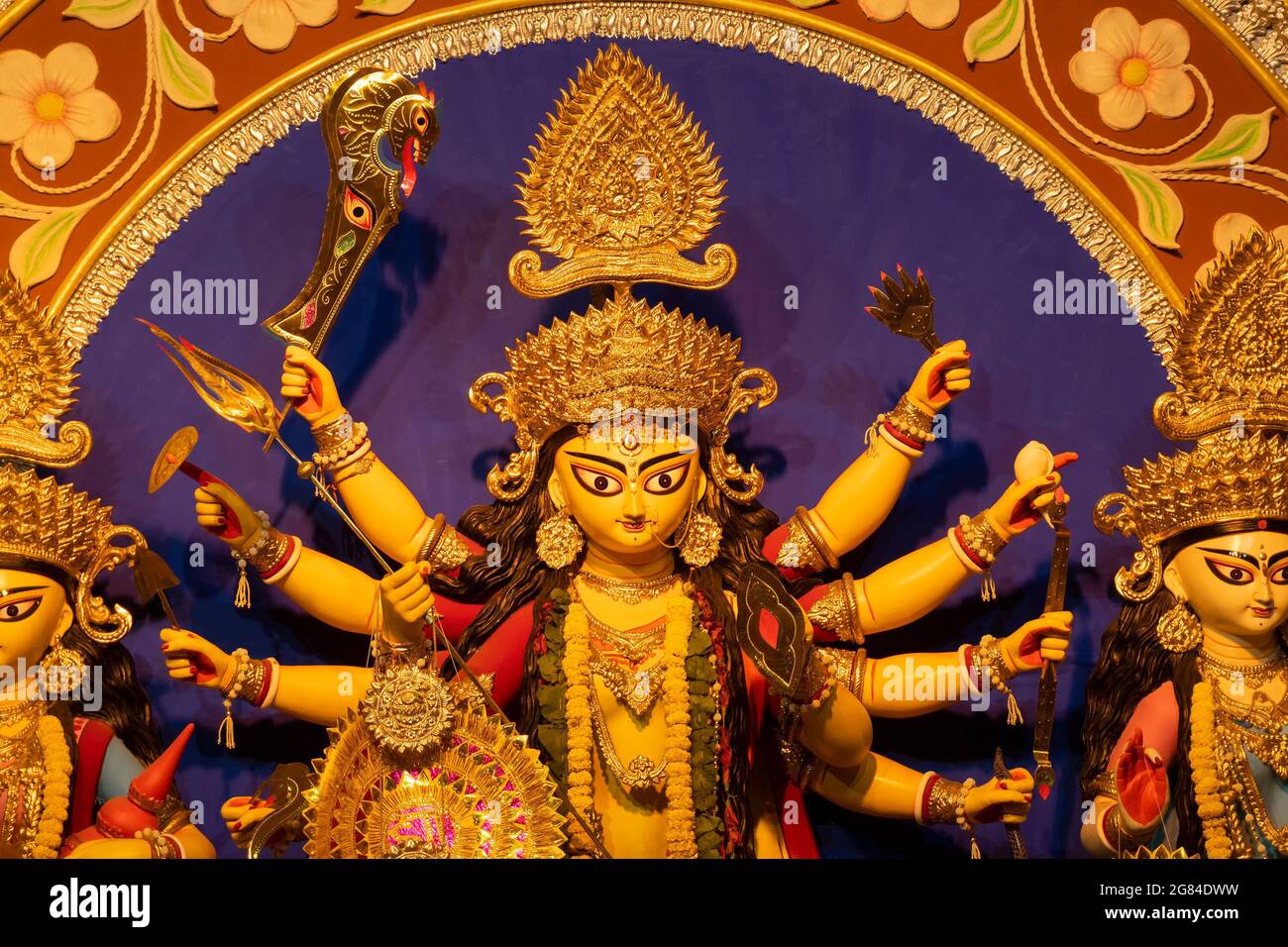 Durga idol face hi-res stock photography and images - Alamy