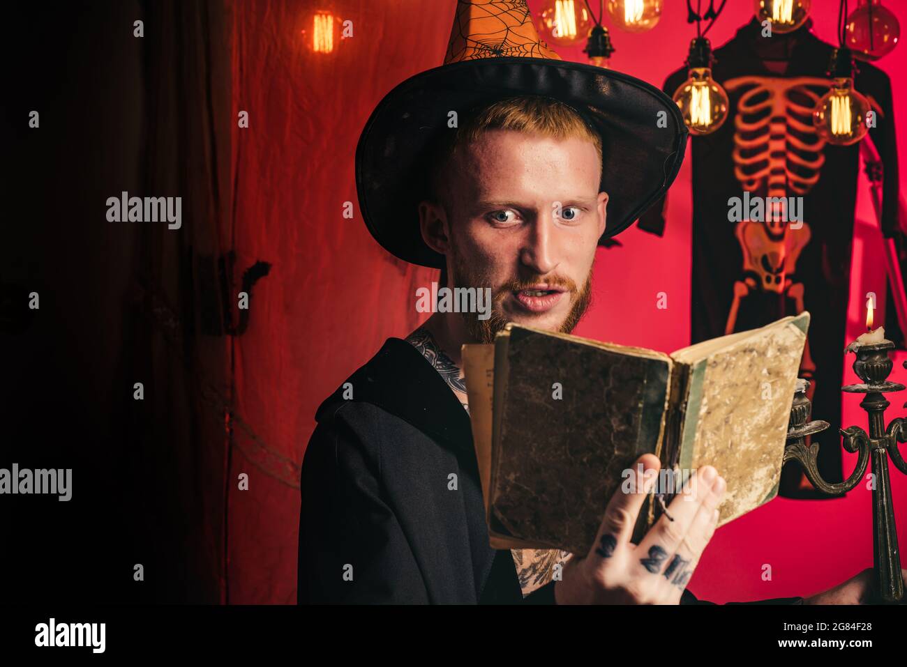 Halloween decoration and scary concept for daddy. Halloween party and