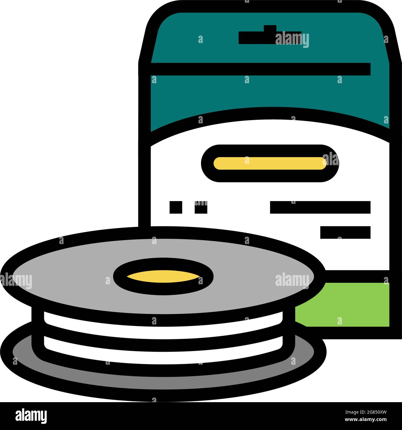 monofilament line color icon vector illustration Stock Vector Image ...