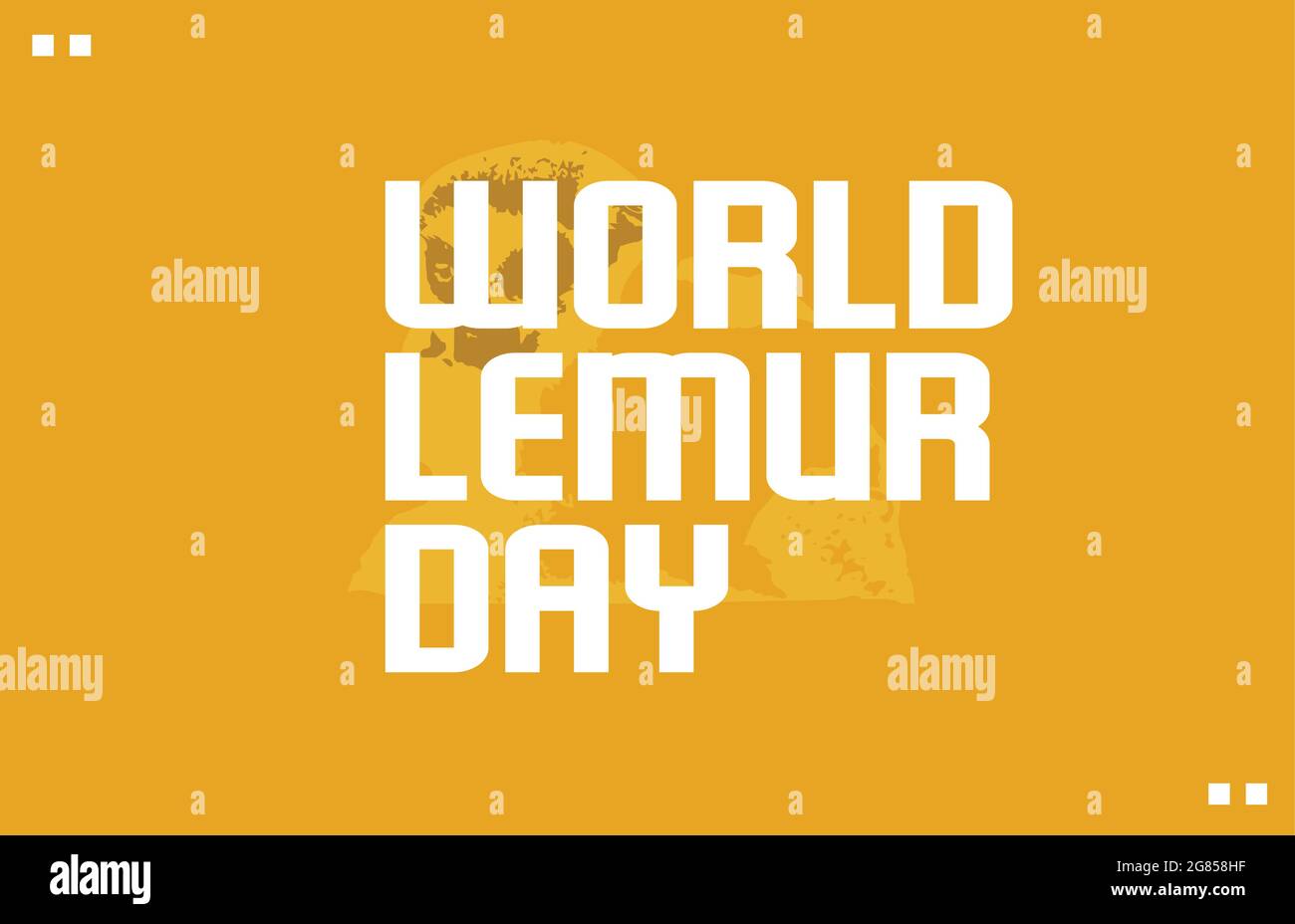 World Lemur Day vector template Stock Vector