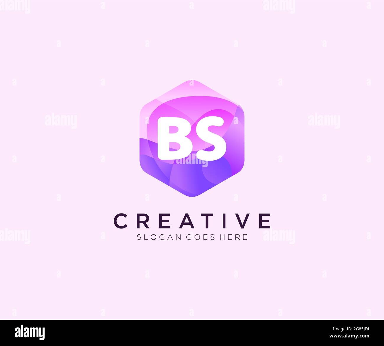 BS initial logo With Colorful Hexagon Modern Business Alphabet Logo ...