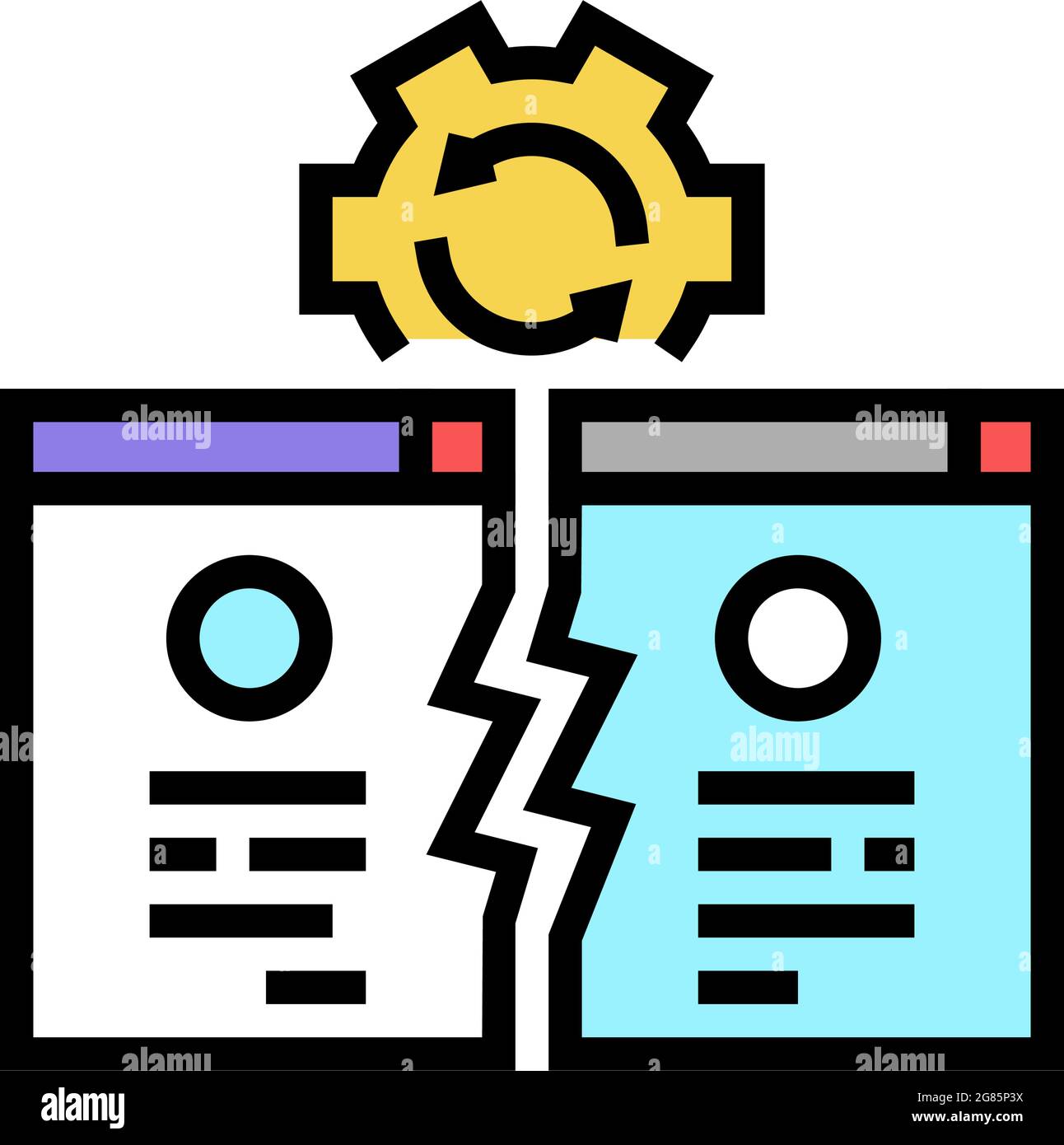 competitive website color icon vector illustration Stock Vector Image ...