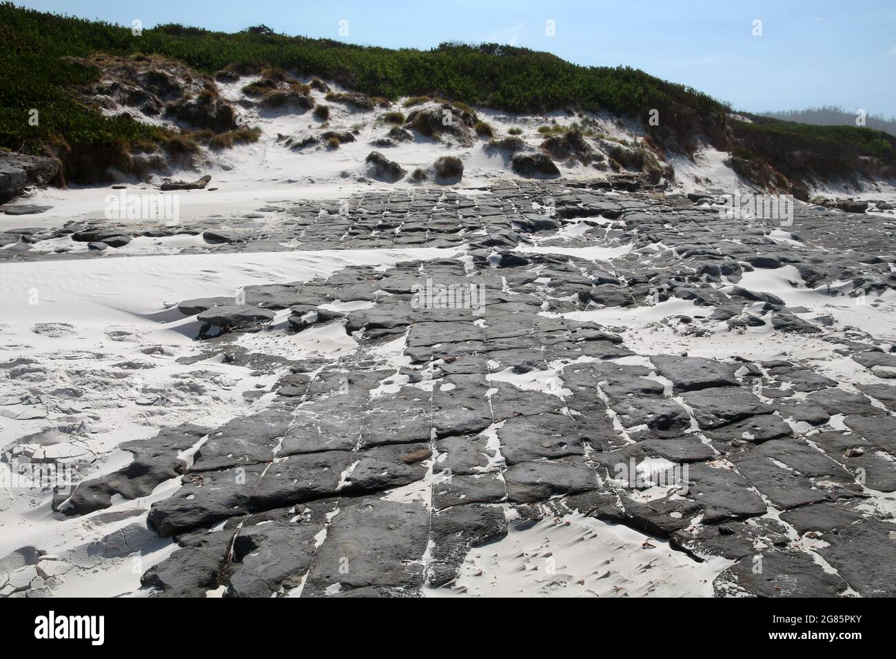 Bizarre rock formation at Friendly Beaches, Tasmania Stock Photo - Alamy