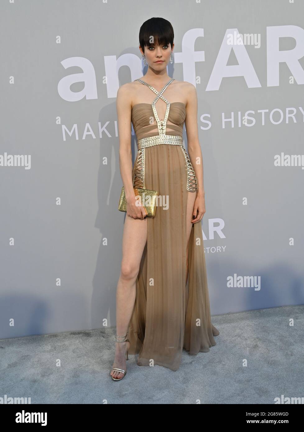 Antibes, France. 16th July, 2021. ANTIBES, FRANCE. July 16, 2021: Maike Inga at the amfAR Cannes Gala 2021, as part of the 74th Festival de Cannes, at Villa Eilenroc, Antibes. Picture Credit: Paul Smith/Alamy Live News Stock Photo