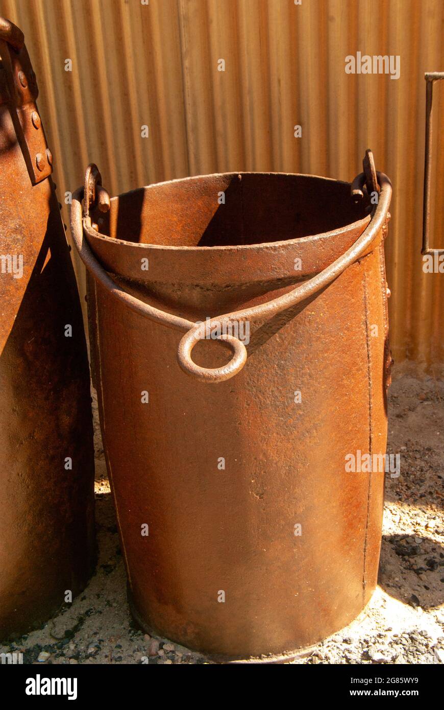 Ore Buckets, Irvinebank, Northern Australia Stock Photo