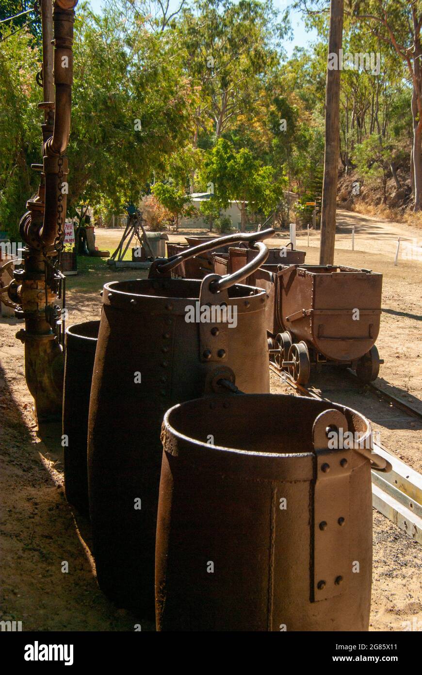 Ore Buckets, Irvinebank, Northern Australia Stock Photo Alamy