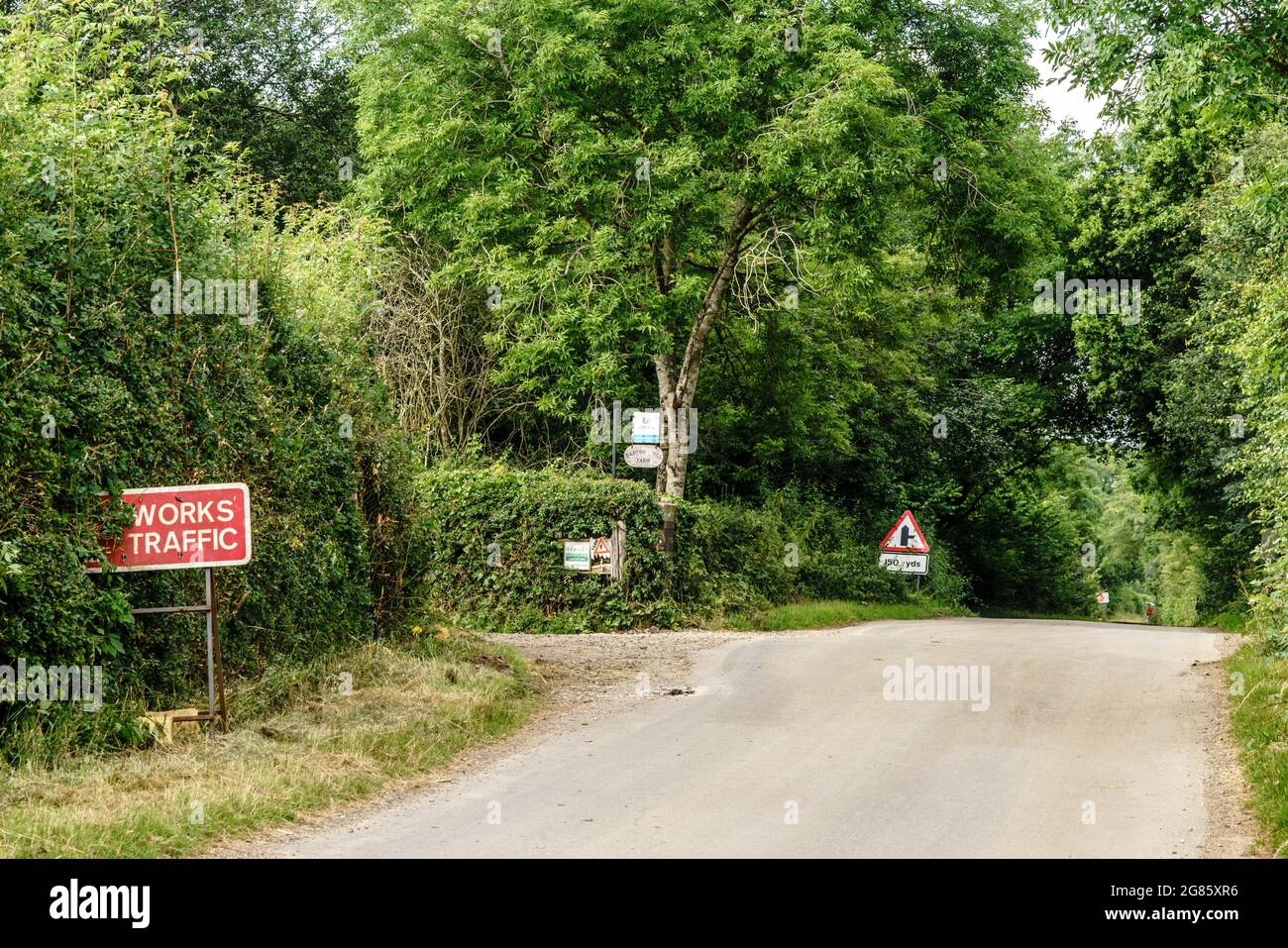 The entrance to Barton Hill Farm, Chetwode, Buckinghamshire. The HS2