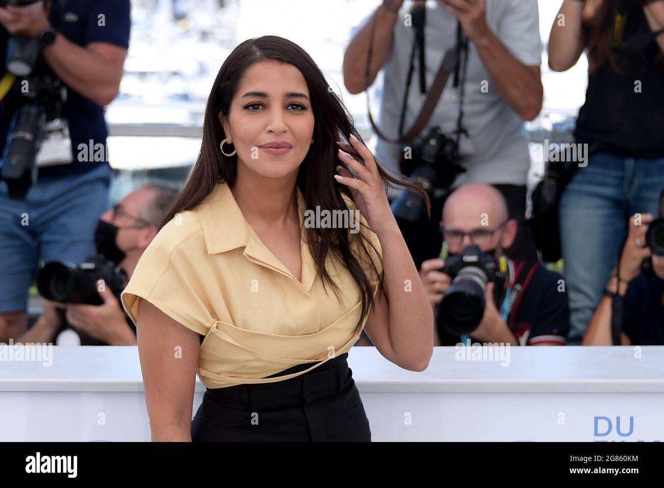 Cannes, France. 17th July, 2021. 74th Cannes Film Festival 2021, Photocall film : Les Intranquilles (The Restless) - Pictured: Leila Bekhti Credit: Independent Photo Agency/Alamy Live News Stock Photo