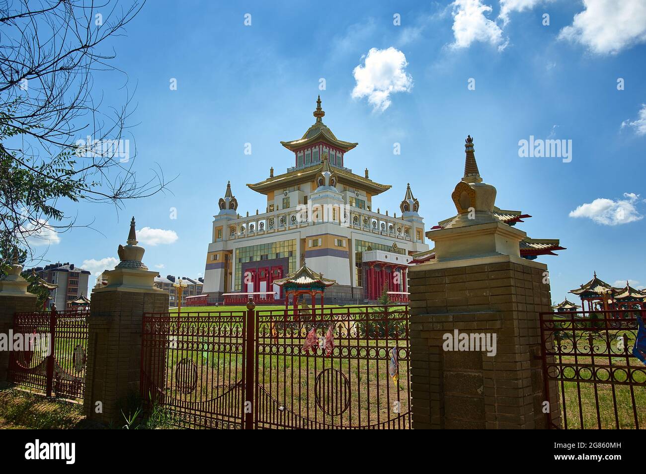 Golden Abode of the Buddha Shakyamuni. Elista, Kalmykia Russia Stock Photo