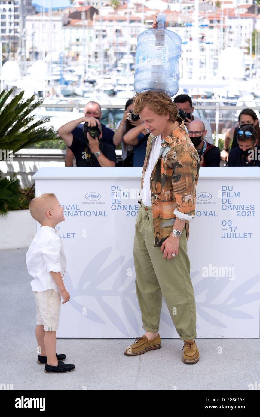 Cannes, France. 17th July, 2021. 74th Cannes Film Festival 2021, Photocall film : Vortex - Pictured: Kylian Dehret, Alex Lutz Credit: Independent Photo Agency/Alamy Live News Stock Photo