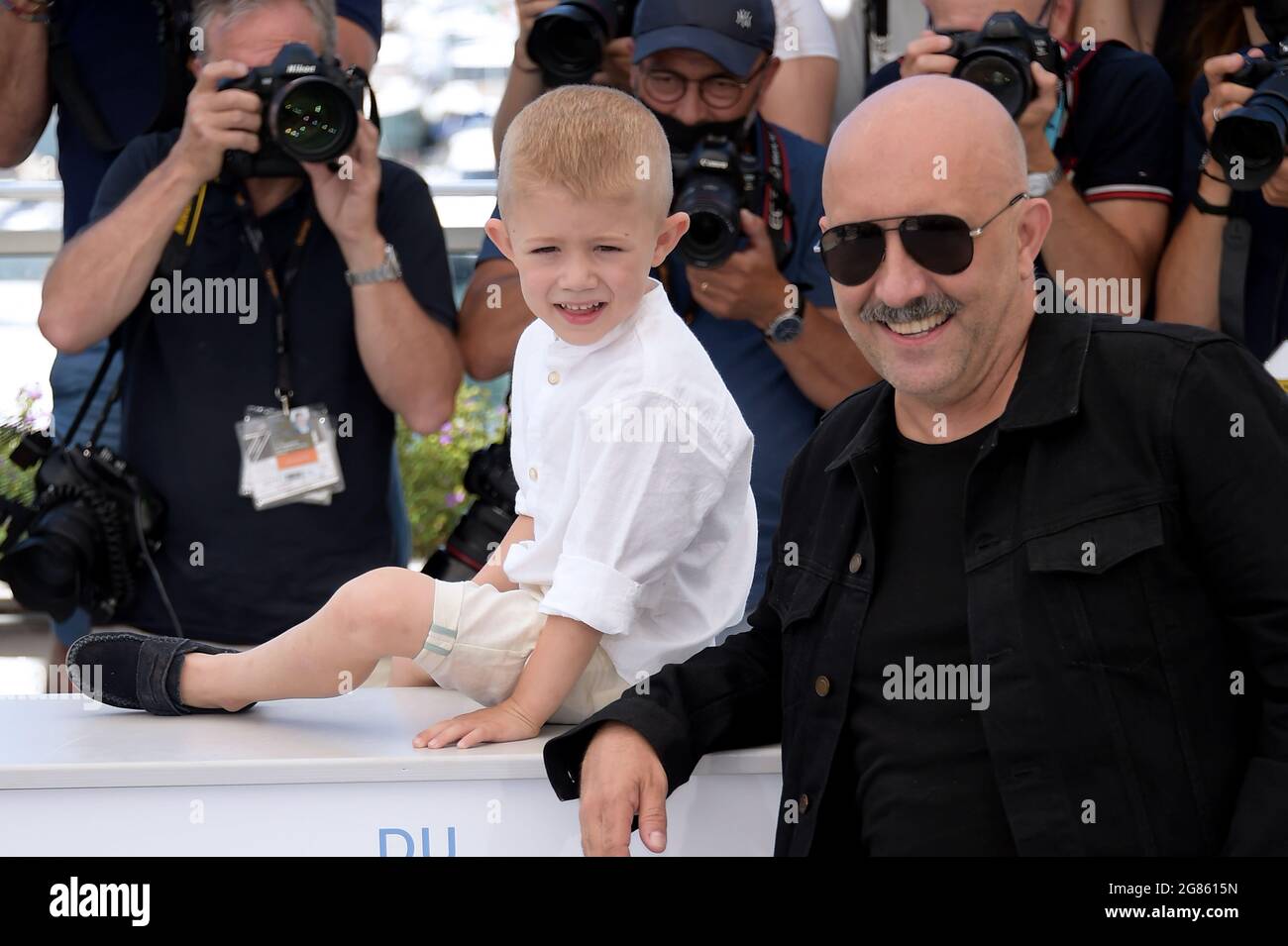Cannes, France. 17th July, 2021. 74th Cannes Film Festival 2021, Photocall film : Vortex - Pictured: Kylian Dehret, Gaspar Noe Credit: Independent Photo Agency/Alamy Live News Stock Photo