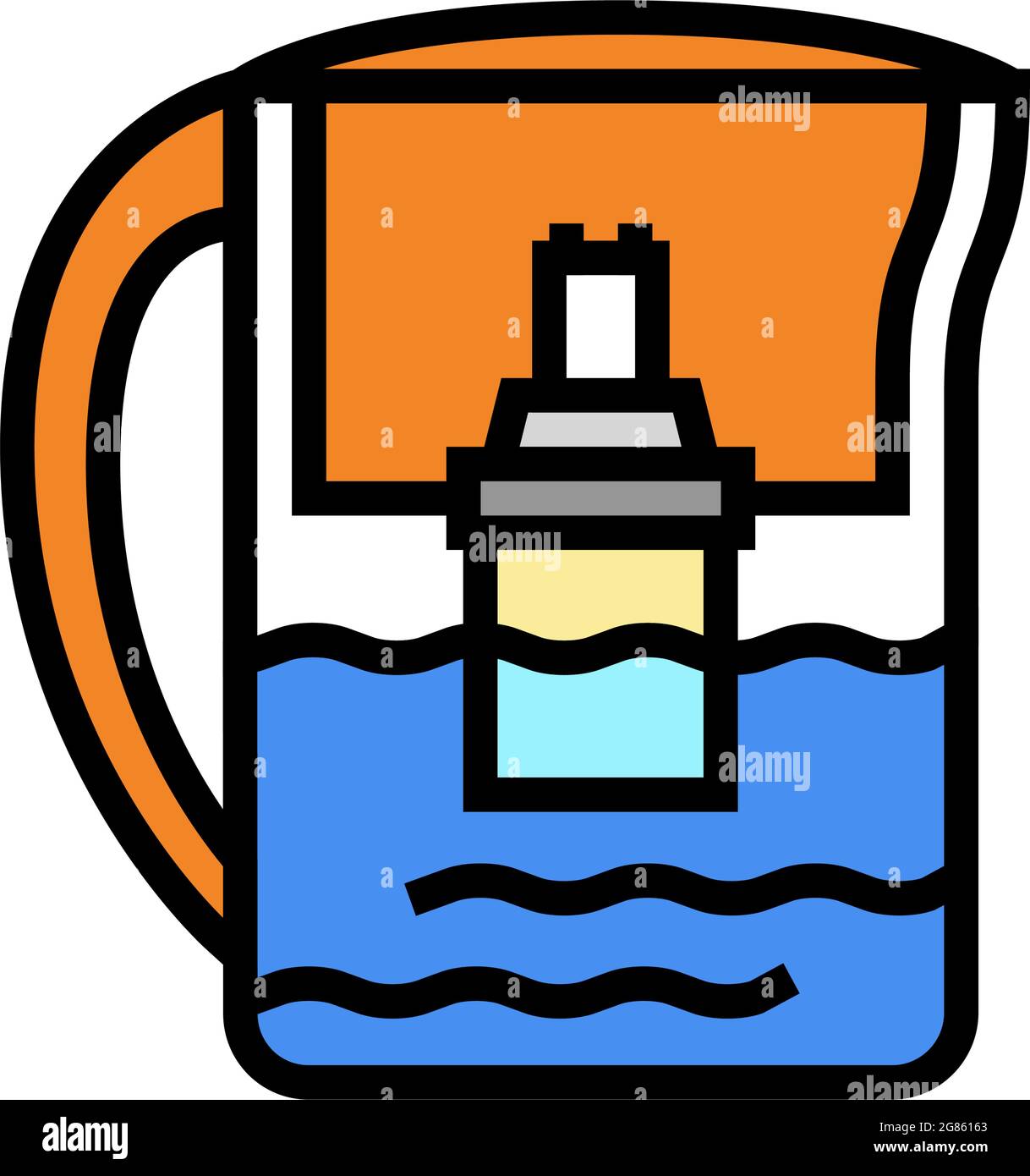 pot water filter color icon vector illustration Stock Vector Image ...