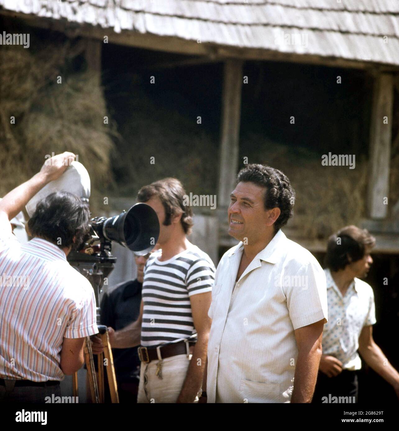 The Romanian film director Gheorghe Vitanidis during the production of the movie 'The Moment' (Clipa), 1979. Stock Photo