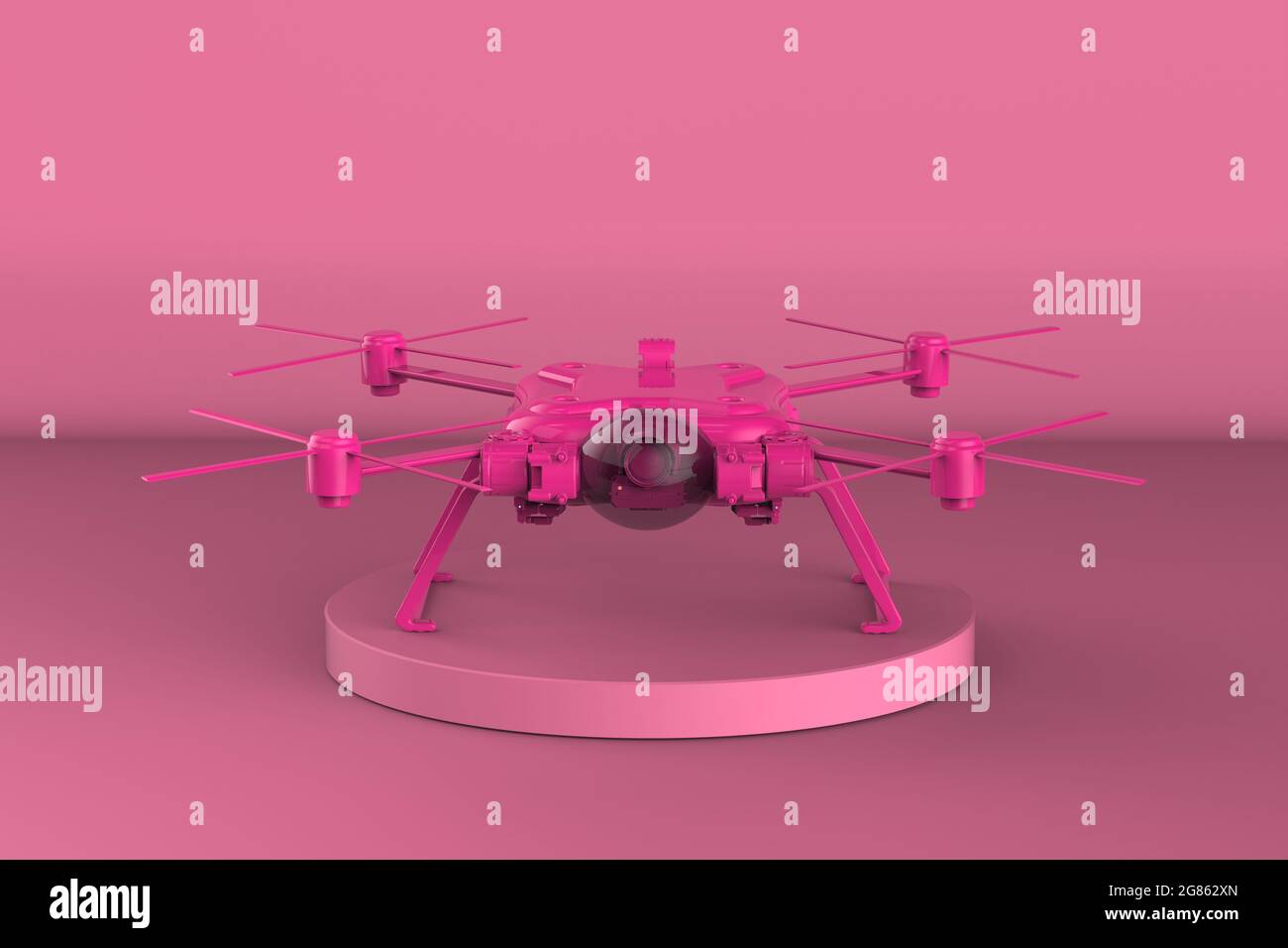 3d rendering pink drone on pink background Stock Photo - Alamy