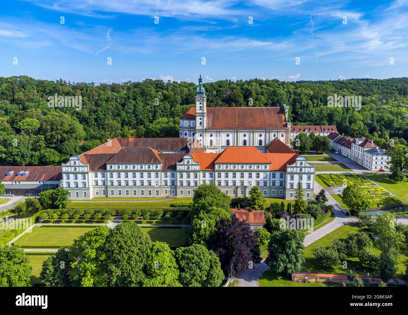 Monastery Fuerstenfeld, former Cistercian abbey, Fuerstenfeldbruck, Bavaria, Germany, Europe Stock Photo