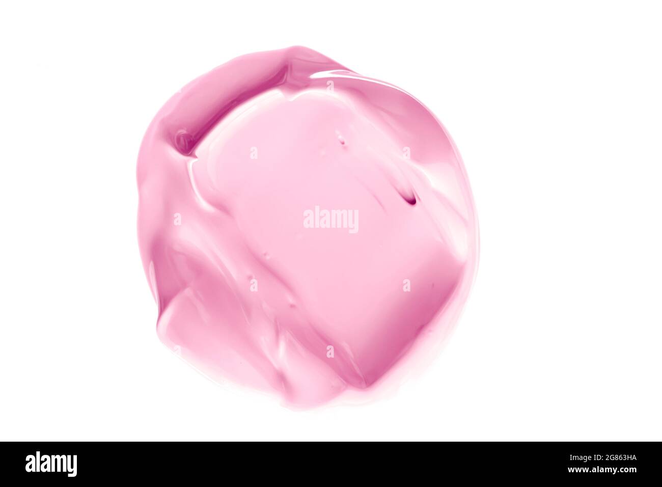Blush pink beauty cosmetic texture isolated on white background ...