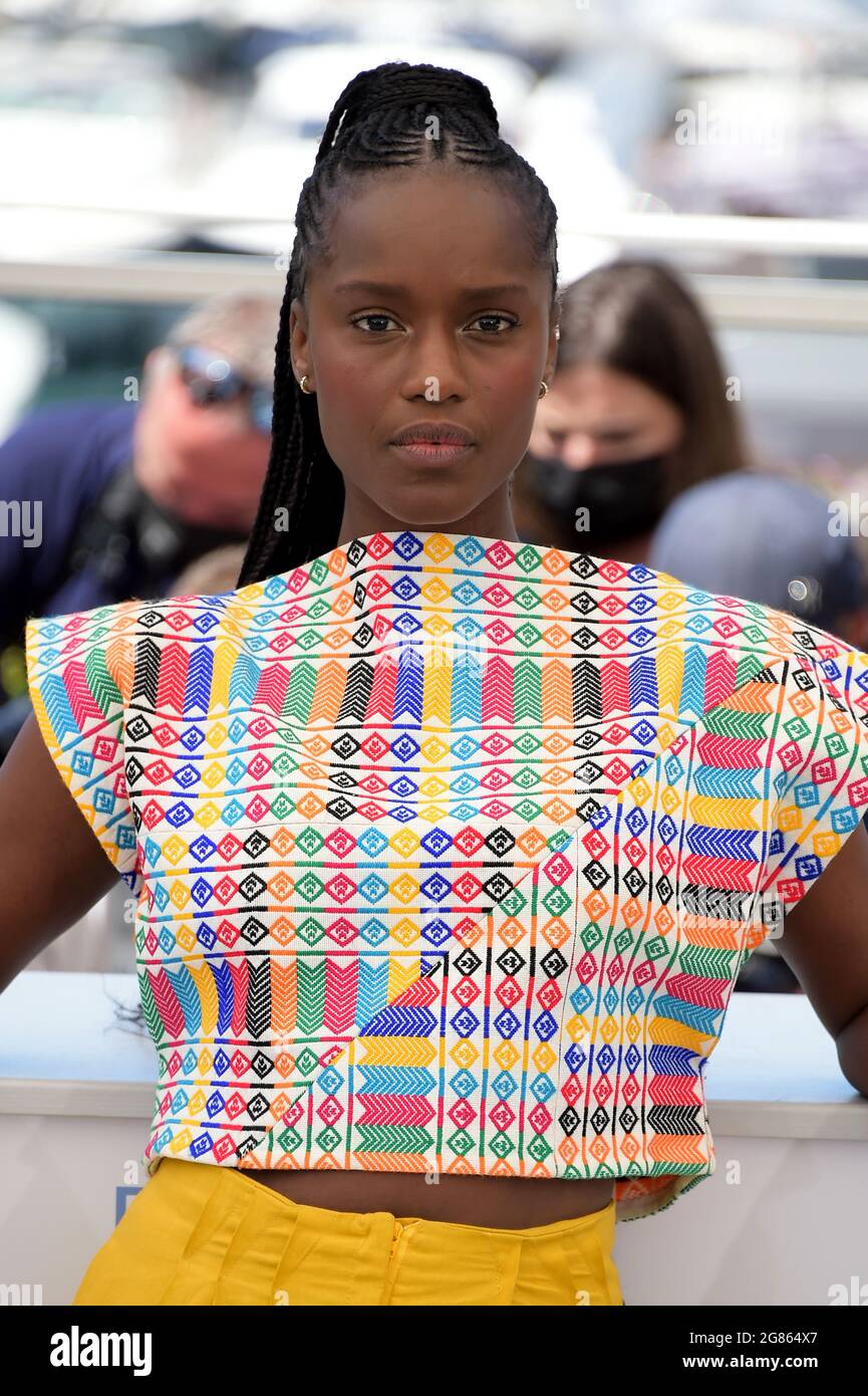 Cannes, France. 17th July, 2021. 74th Cannes Film Festival 2021, Photocall film : OSS 117 Allerte rouge en Afrique noire - Pictured: Fatou N'Diaye Credit: Independent Photo Agency/Alamy Live News Stock Photo