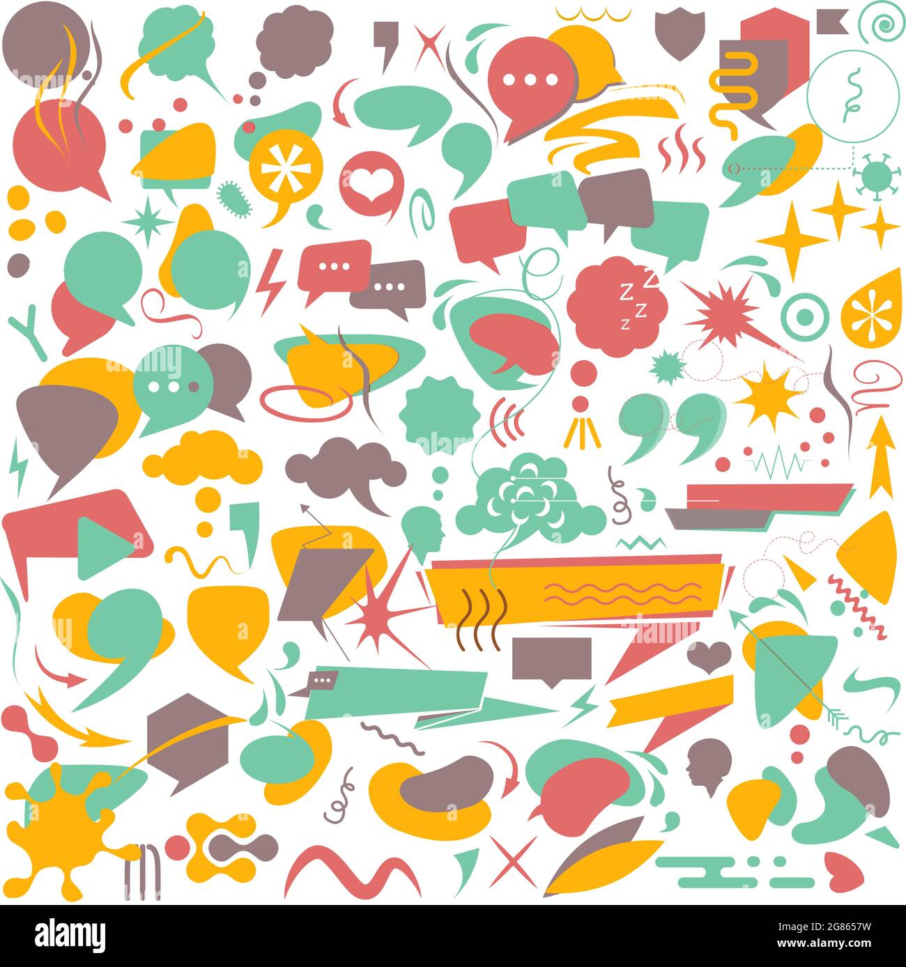 Seamless pattern background, bubbles and shapes, vector Stock Vector