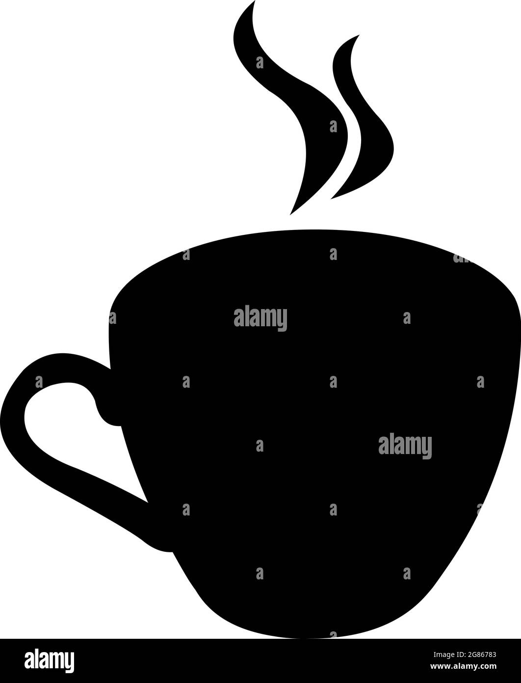 Vector illustration of the silhouette of a cup of coffee Stock Vector