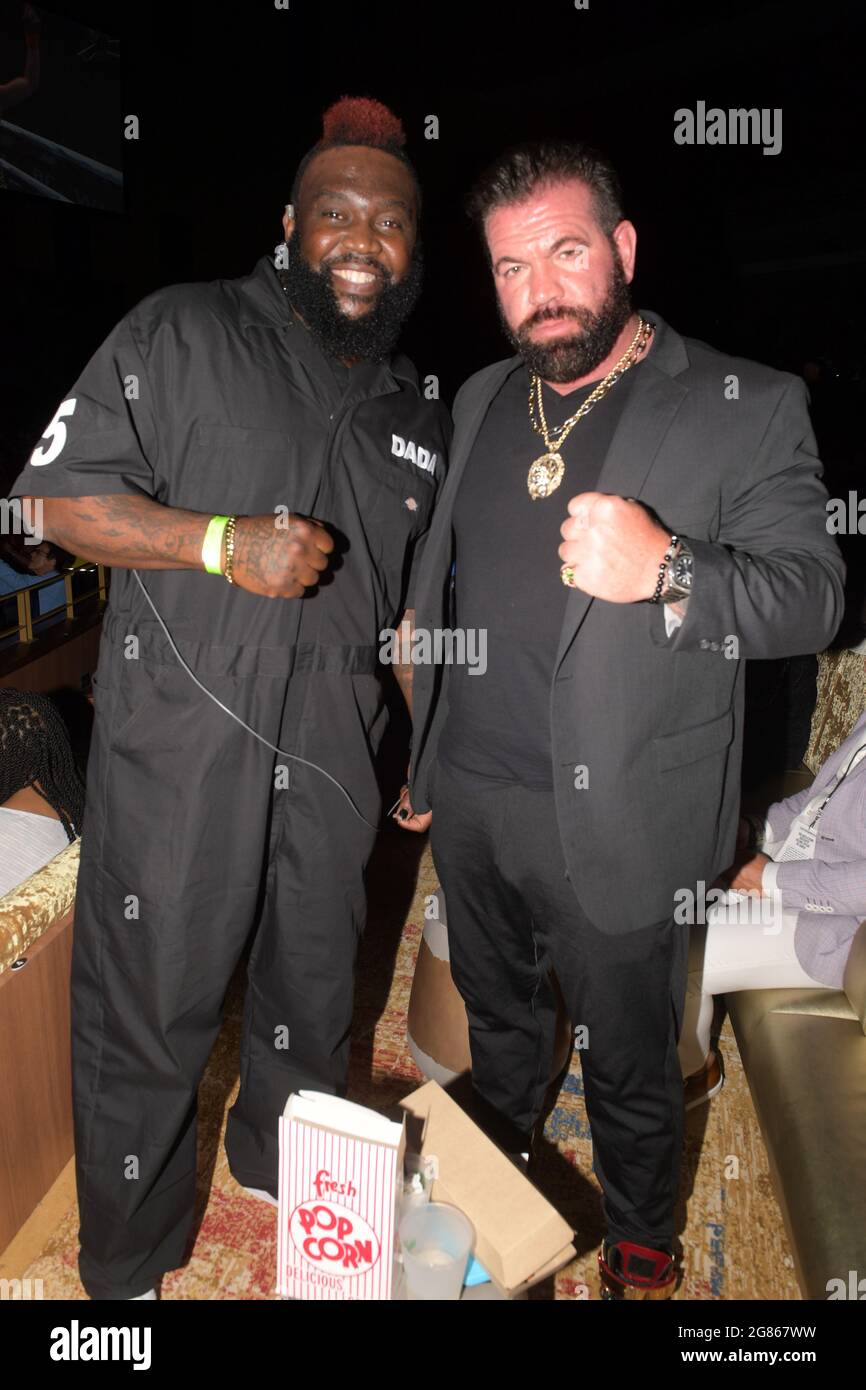 Hollywood, FL, USA. 16th July, 2021. Dada 5000 pictured as Matt Delanoit defeats Rene Rodriguez in the main bout in the Bareknuckle Backyard Brawls at the Seminole Hard Rock & Casino on July 16, 2021 in Hollywood, Florida. Credit: Hoo Me.Com/Media Punch/Alamy Live News Stock Photo