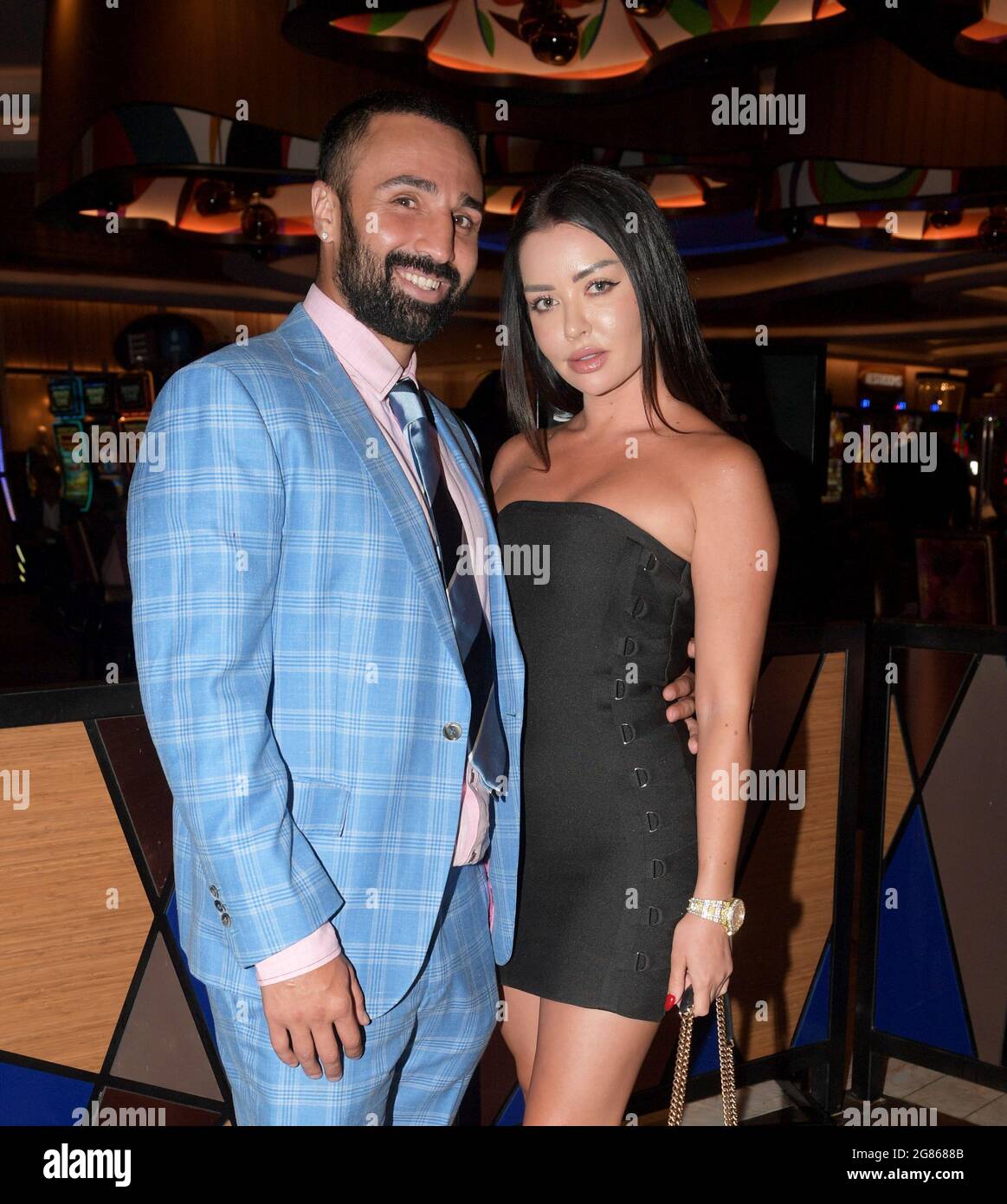 Hollywood, FL, USA. 16th July, 2021. Paulie Malignaggi pictured as Matt Delanoit defeats Rene Rodriguez in the main bout in the Bareknuckle Backyard Brawls at the Seminole Hard Rock & Casino on July 16, 2021 in Hollywood, Florida. Credit: Hoo Me.Com/Media Punch/Alamy Live News Stock Photo