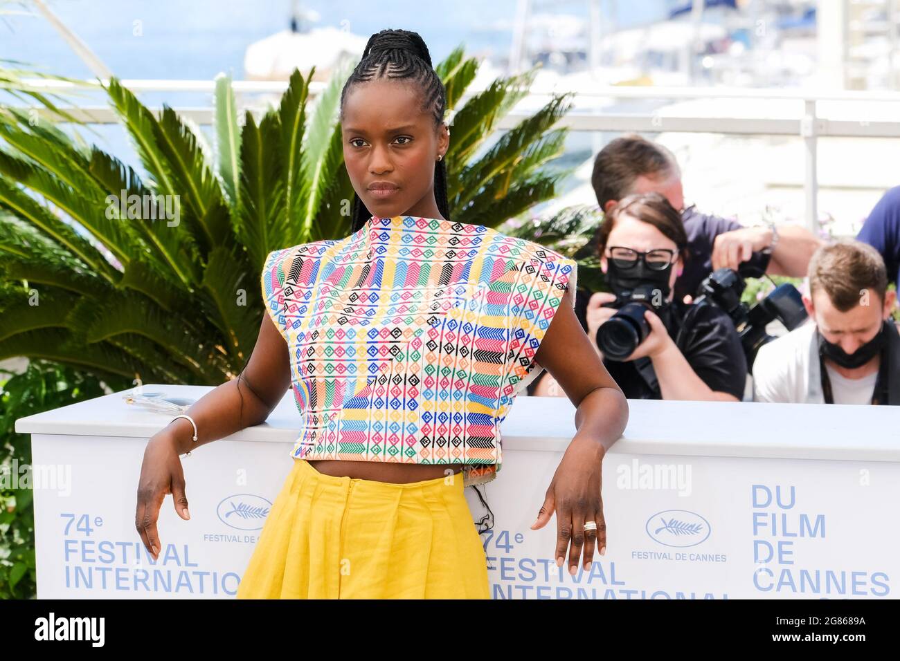 Palais des festivals, Cannes, France. 17th July, 2021. Fatou N'Diaye poses at the 'From Africa with Love' Photocall. Picture by Credit: Julie Edwards/Alamy Live News Stock Photo