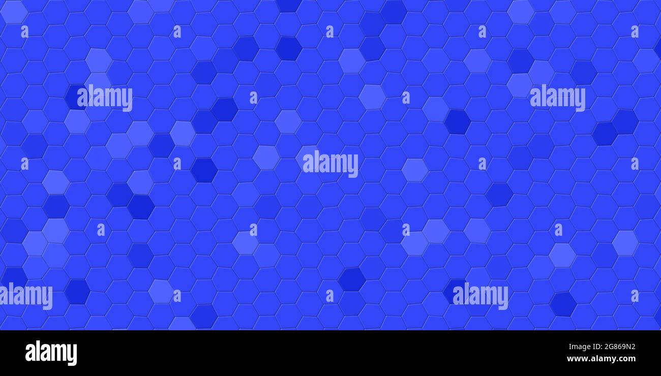 dark blue hexagons background Stock Photo