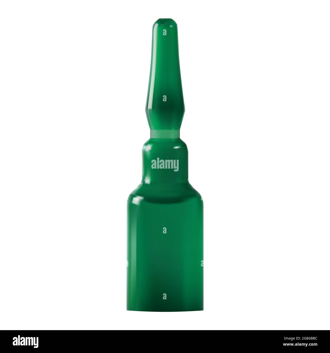 Medical ampoule. Cosmetic serum ampule, 3d vector vial. Vaccine injection ampoule, flu treatment