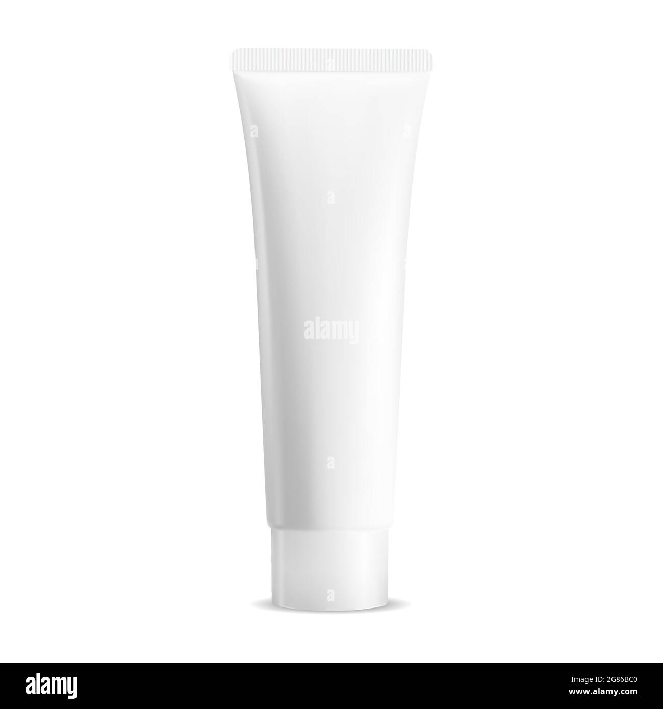 White cream tube. Thoothpaste package mockup blank. Cosmetic tube for ...