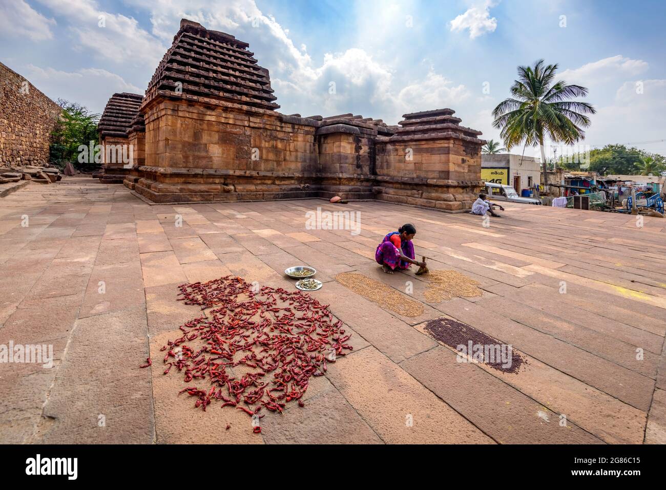 Aihole, Karnataka - January 8, 2020 : Trimbakeshwar Temple at Aihole. One of the famous tourist destination in karnataka, India. Stock Photo