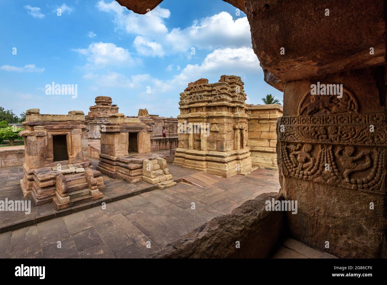 Aihole, Karnataka - January 8, 2020 : Hindu god Temple at Aihole. One of the famous tourist destination in karnataka, India. Stock Photo