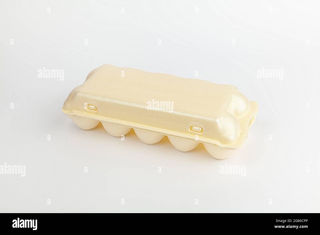 plastic transparent container for food, isolated Stock Photo