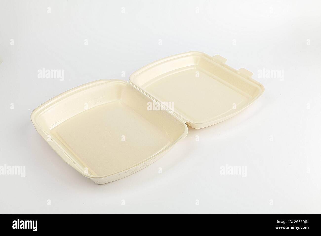 plastic transparent container for food, isolated Stock Photo
