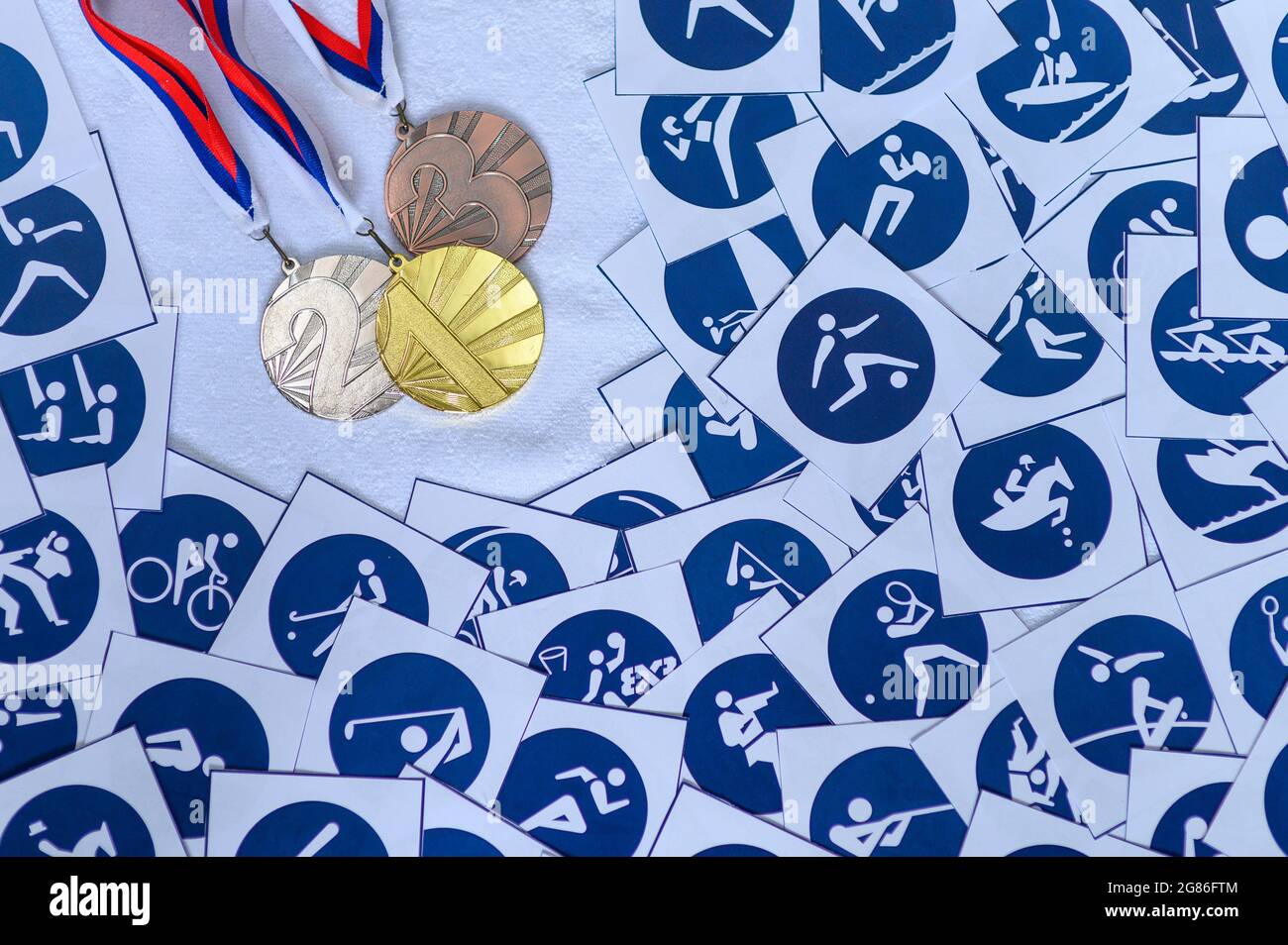 Medal Set, sport wallpaper, pictogram of summer events, original