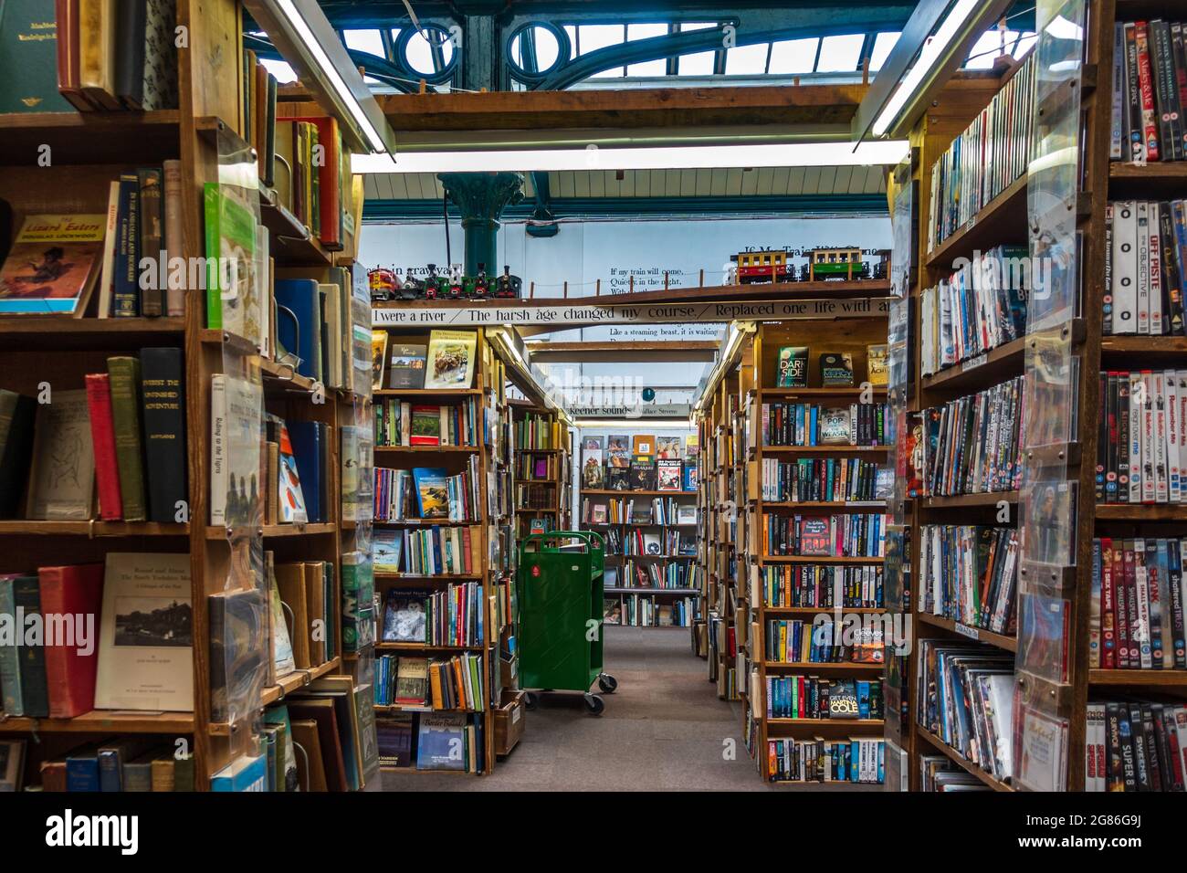 Barter Books, a former railway station and one of the largest secondhand bookshops in Britain, in Alnwick, Northumberland, England, Uk Stock Photo